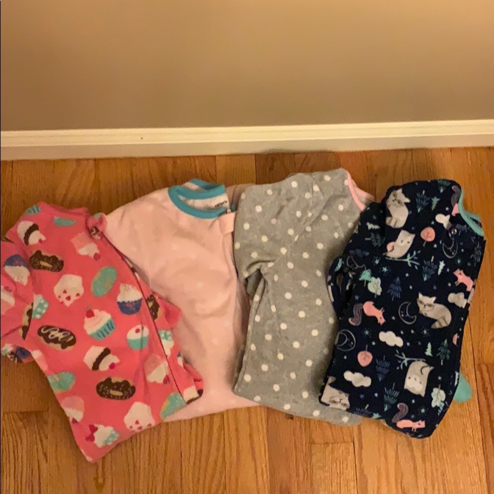 Girls footed jammies